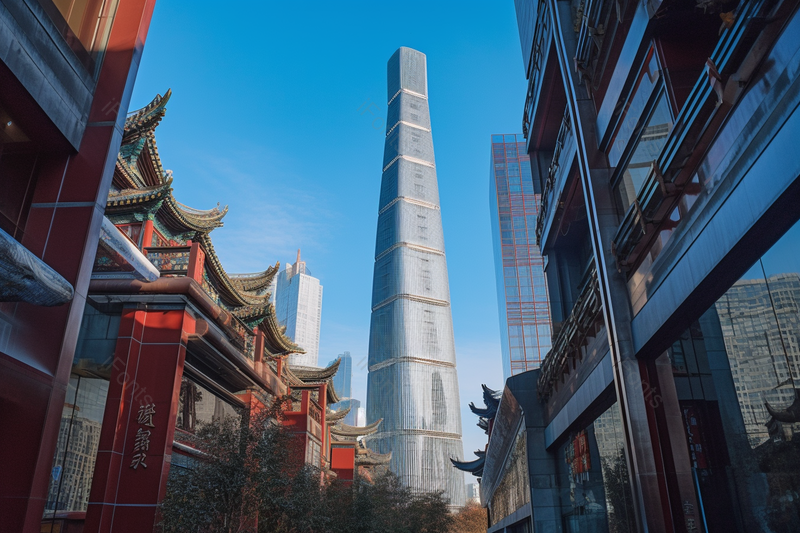 黄昏下的金融中心建筑,高清,摄影图,摄影图片,图片大全,摄影图免费下载